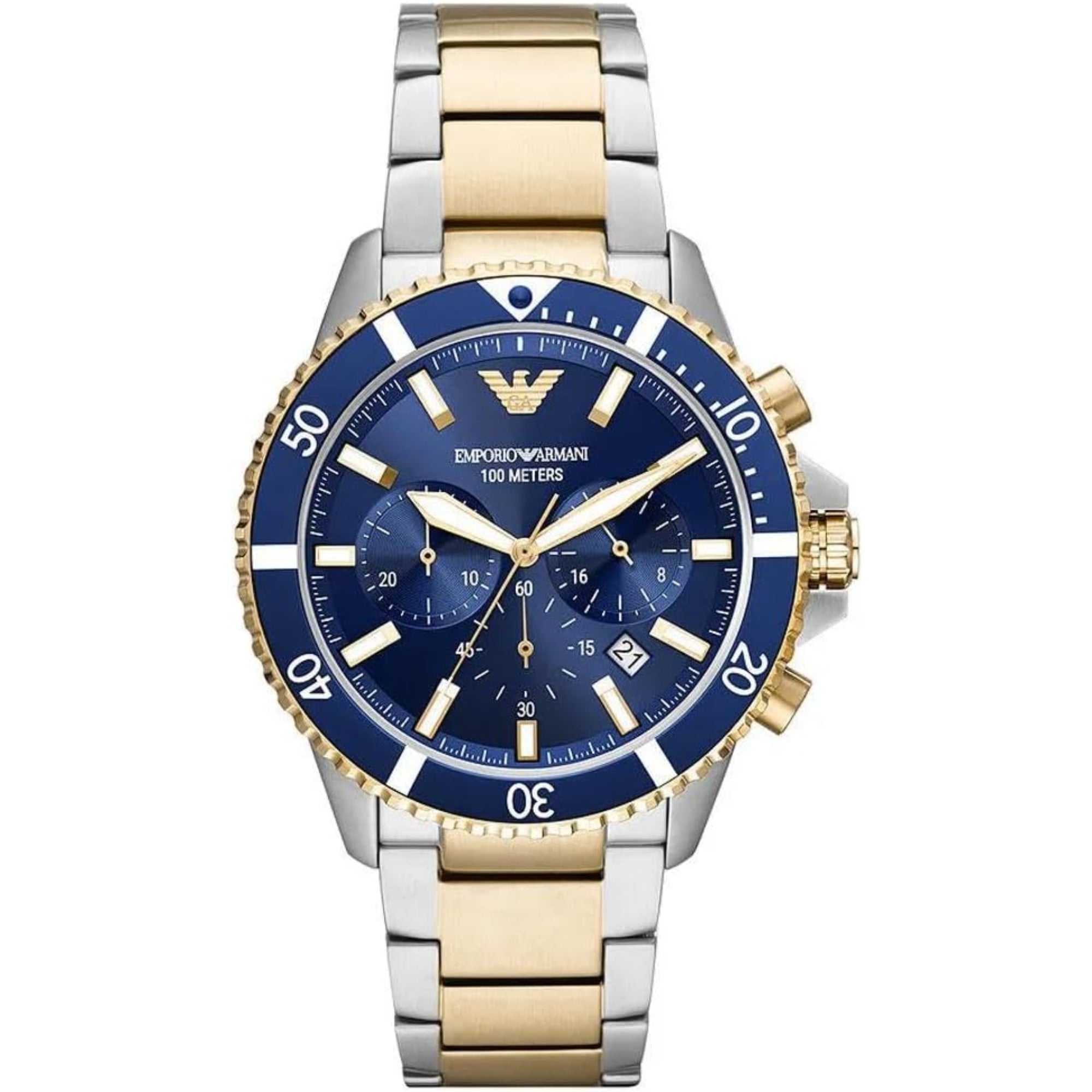 Emporio Armani Diver Chronograph Quartz Blue Dial Men's Watch AR11362