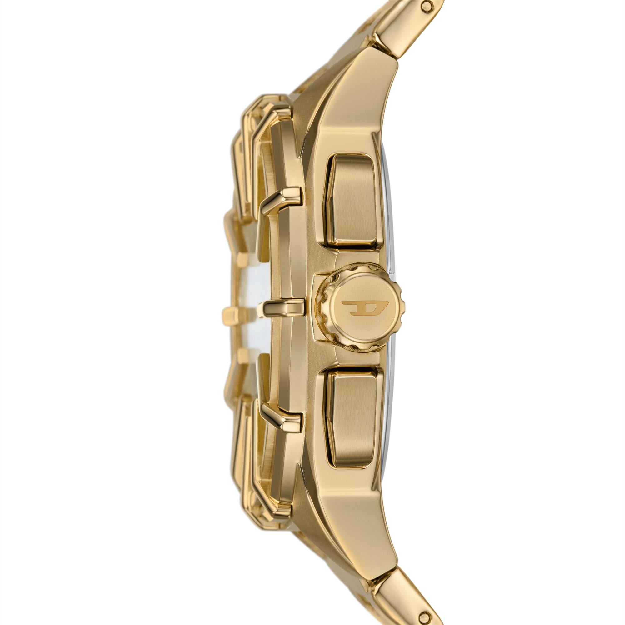Diesel Framed Chronograph Gold-Tone Stainless Steel Gold Dial Men's Watch DZ4659