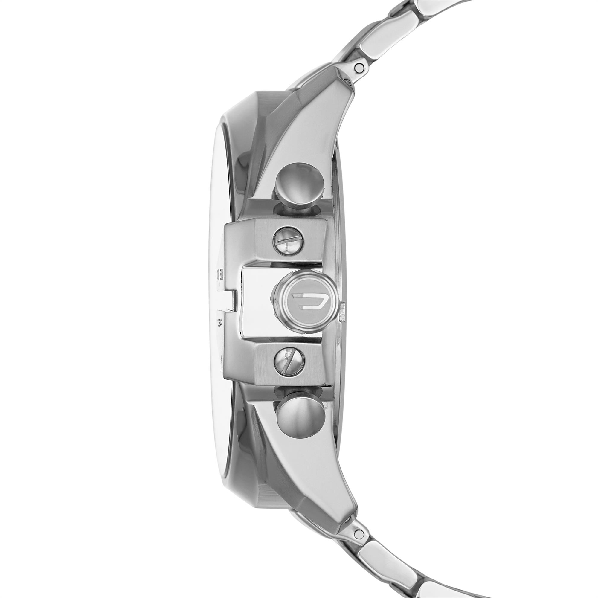 Diesel Mega Chief Stainless Steel Strap Black Dial Men's Watch DZ4308