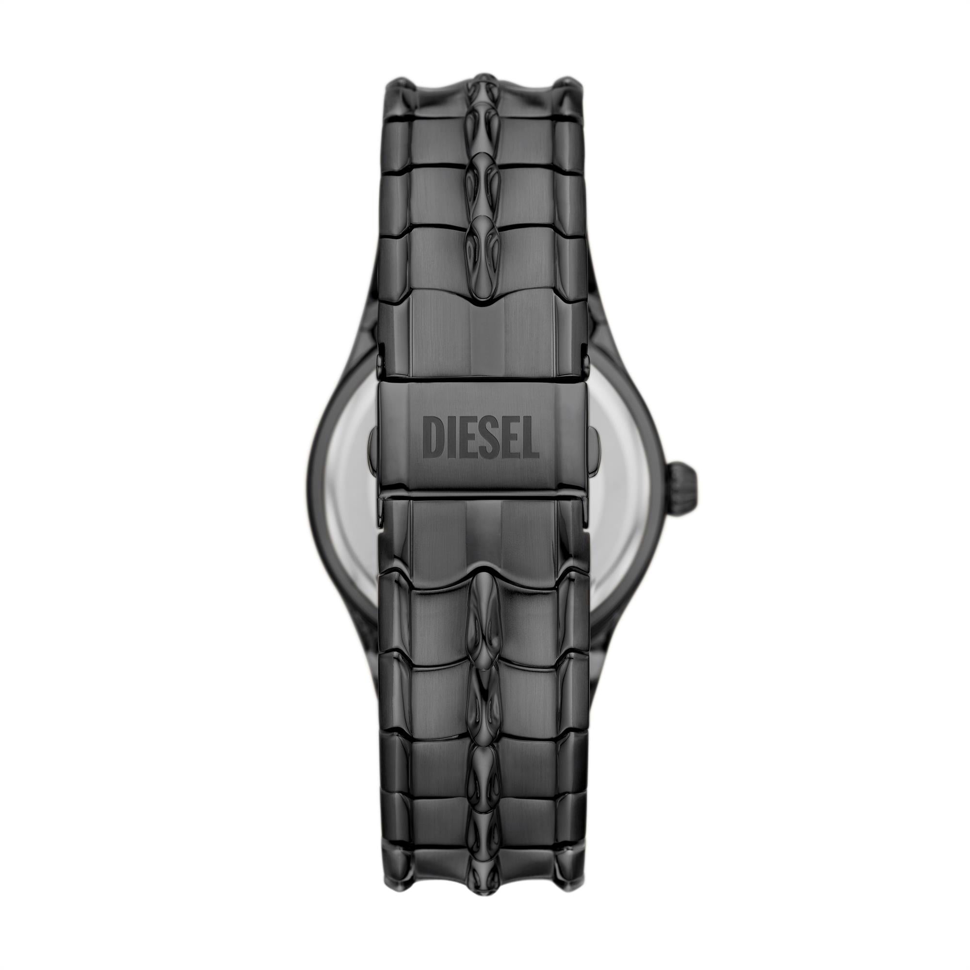 Diesel Vert Date Gunmetal Stainless Steel Red Dial Men's Watch DZ2199
