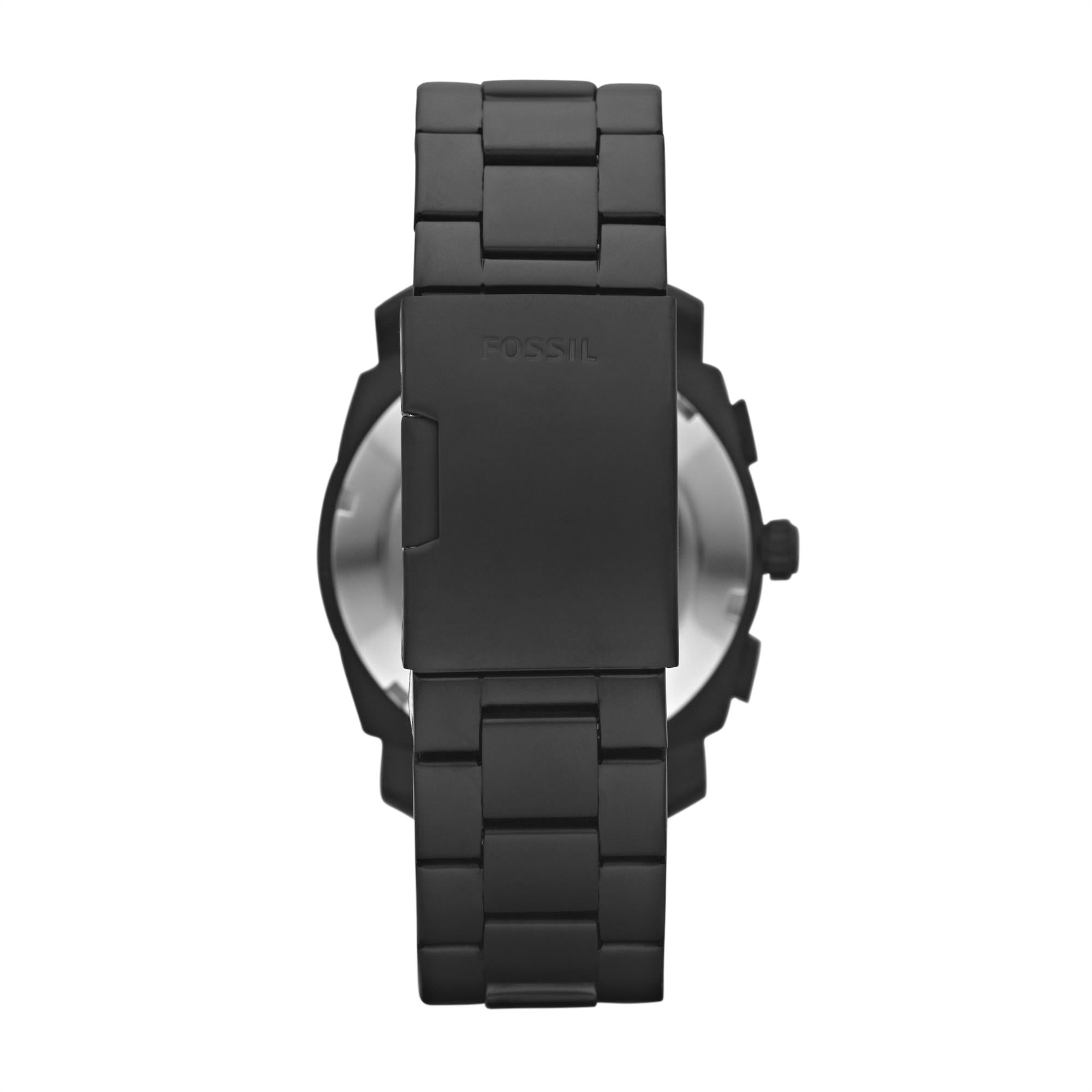 Fossil Machine Chronograph Black Stainless Steel Bracelet Black Dial Men's Watch FS4682