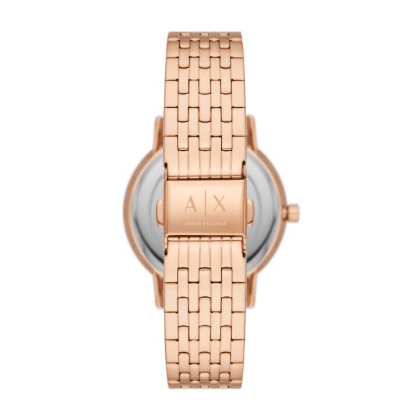 Armani Exchange Quartz White Silver Dial Steel Strap Women's Watch and Necklace Set AX7145SET