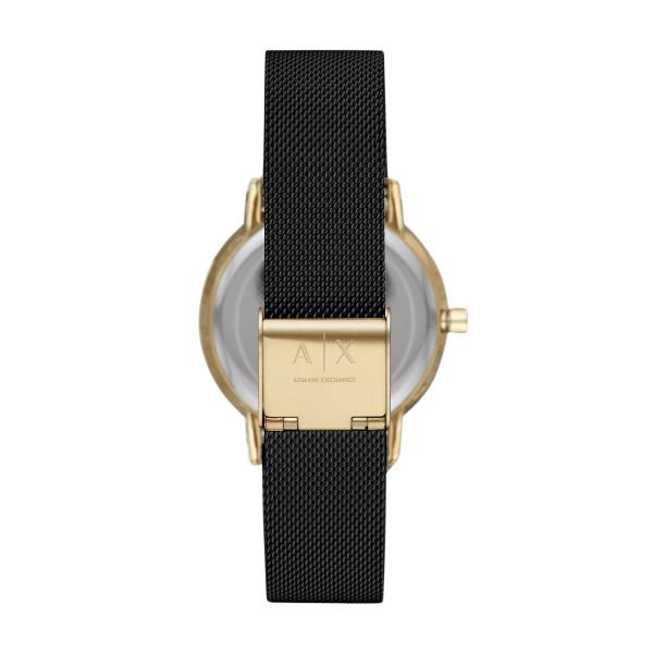 Armani Exchange Quartz Black Dial Steel Strap Women's Watch AX5548