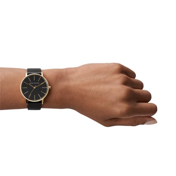 Armani Exchange Quartz Black Dial Steel Strap Women's Watch AX5548
