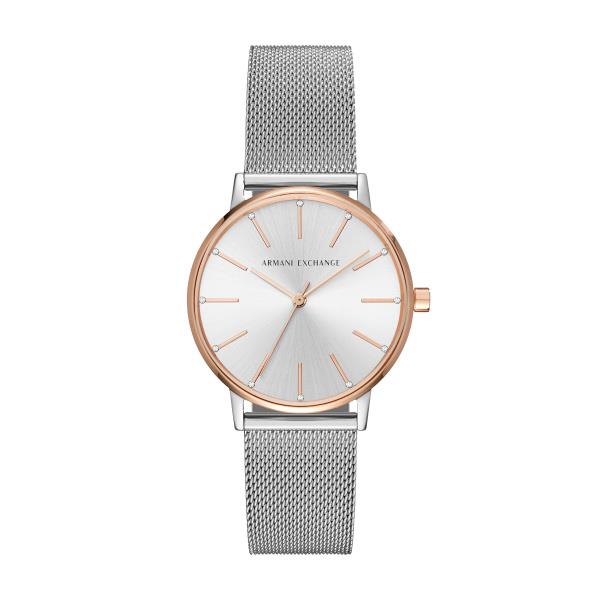 Armani Exchange Quartz Silver Dial Steel Strap Women's Watch AX5537
