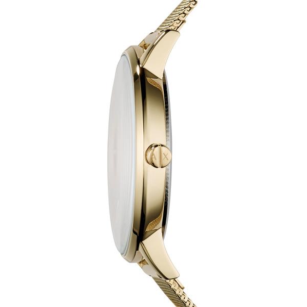 Armani Exchange Quartz Gold Dial Steel Strap Women's Watch AX5536