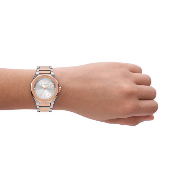 Armani Exchange Andrea Quartz Silver Dial Steel Strap Women's Watch AX4607