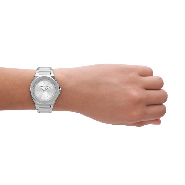 Armani Exchange Quartz Silver Dial Steel Strap Women's Watch AX4606