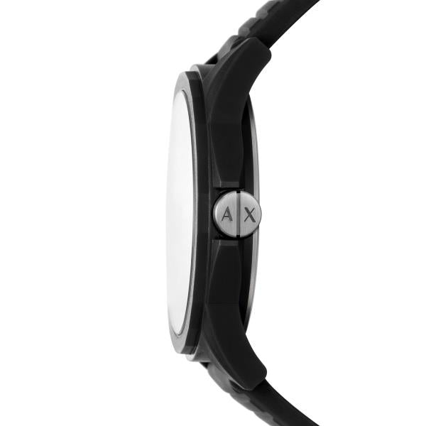 Armani Exchange Ourterbanks Black Dial Silicone Strap Men’s Watch AX2533