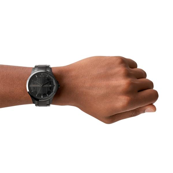 Armani Exchange Quartz Black Dial Steel Strap Men’s Watch AX2104