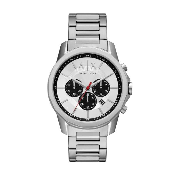 Armani Exchange Chronograph Quartz Silver Dial Steel Strap Men’s Watch AX1742
