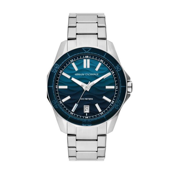 Armani Exchange Quartz Blue Dial Stainless Steel Strap Men’s Watch AX1950