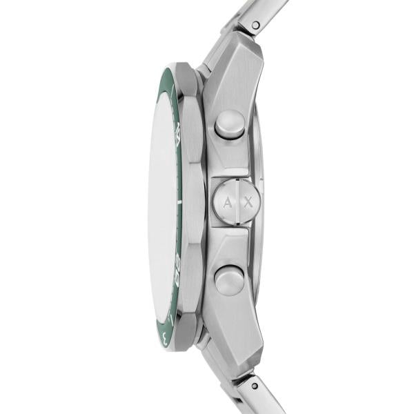 Armani Exchange Spencer Chronograph Quartz Green Dial Steel Strap Men's Watch AX1957
