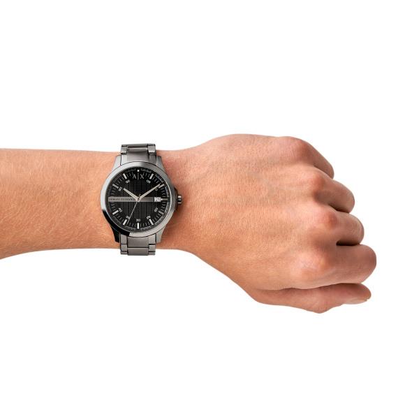 Armani Exchange Quartz Black Dial Steel Strap Men's Watch AX2103