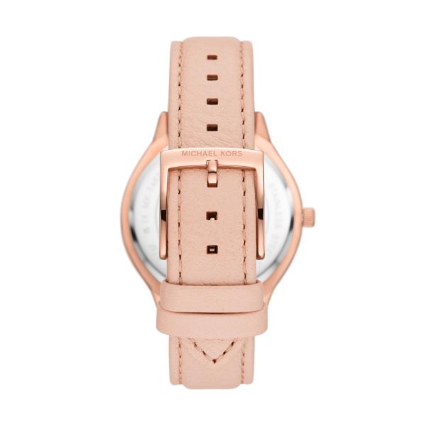 Michael Kors Slim Runway White Dial Leather Strap Ladies Women's Watch MK7467