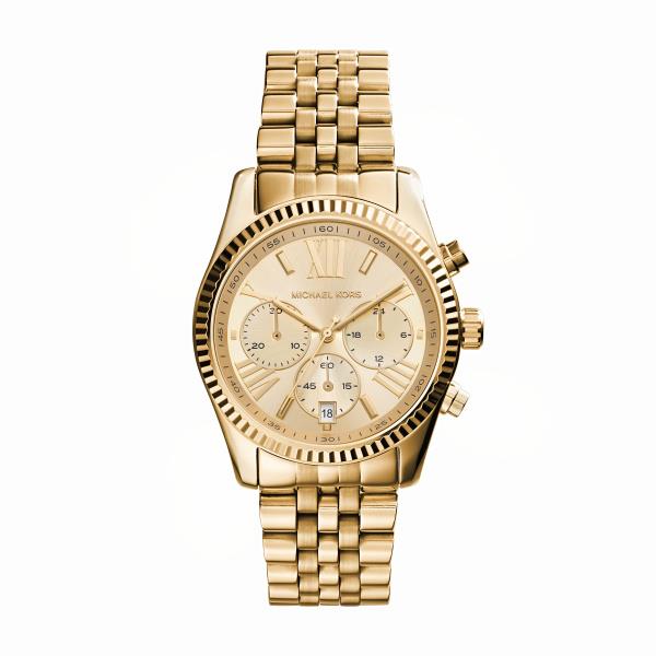 Michael Kors Lexington Gold-Tone Chronograph Gold Dial Women's Watch MK7378