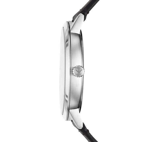 Emporio Armani Quartz Black Dial Leather Strap Men’s Watch AR11193