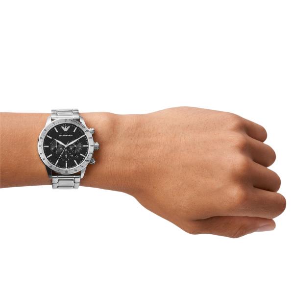 Emporio Armani Chronograph Quartz Black Dial Steel Strap Men’s Watch AR11241