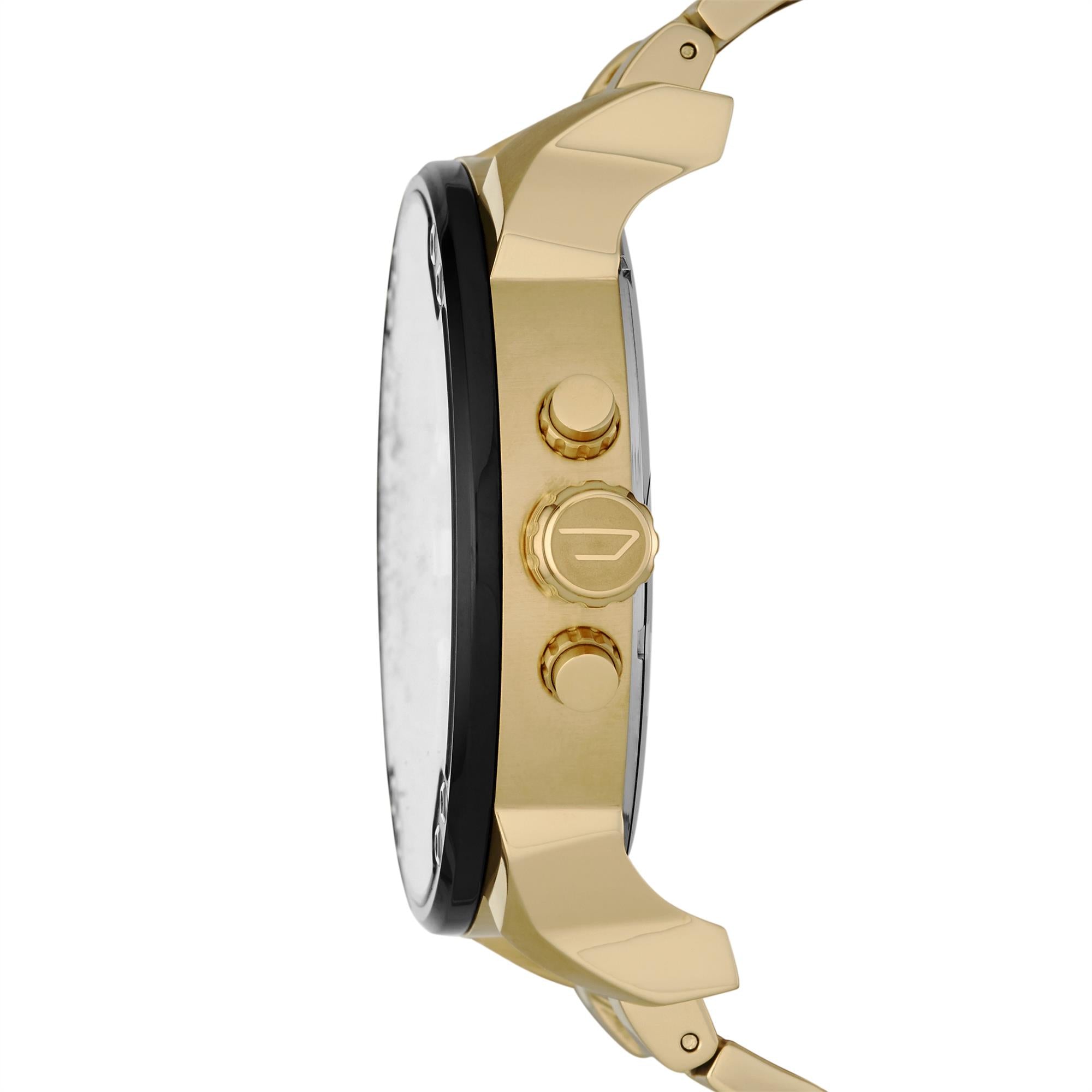 Diesel Mr. Daddy 2.0 Gold-Tone Dial Stainless Steel Strap Men's Watch DZ7333