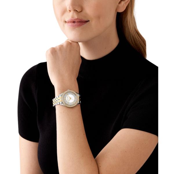 Michael Kors Harlowe Two-Tone Stainless Steel Silver Dial Women's Watch MK4811