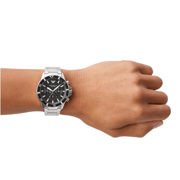 Emporio Armani Chronograph Diver Black Dial Men's Watch AR11360