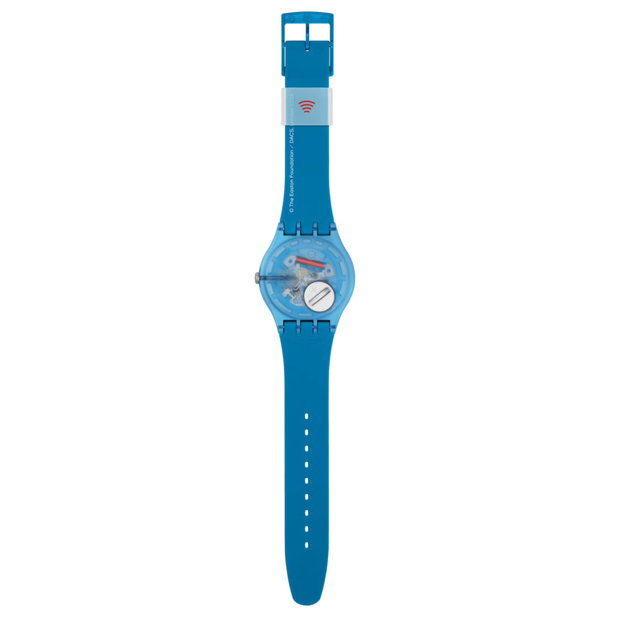 Swatch BOURGEOIS'S SPIRALS PAY! Multi-Coloured Dial Silicone Strap Unisex Watch SVIZ1O5C-5300