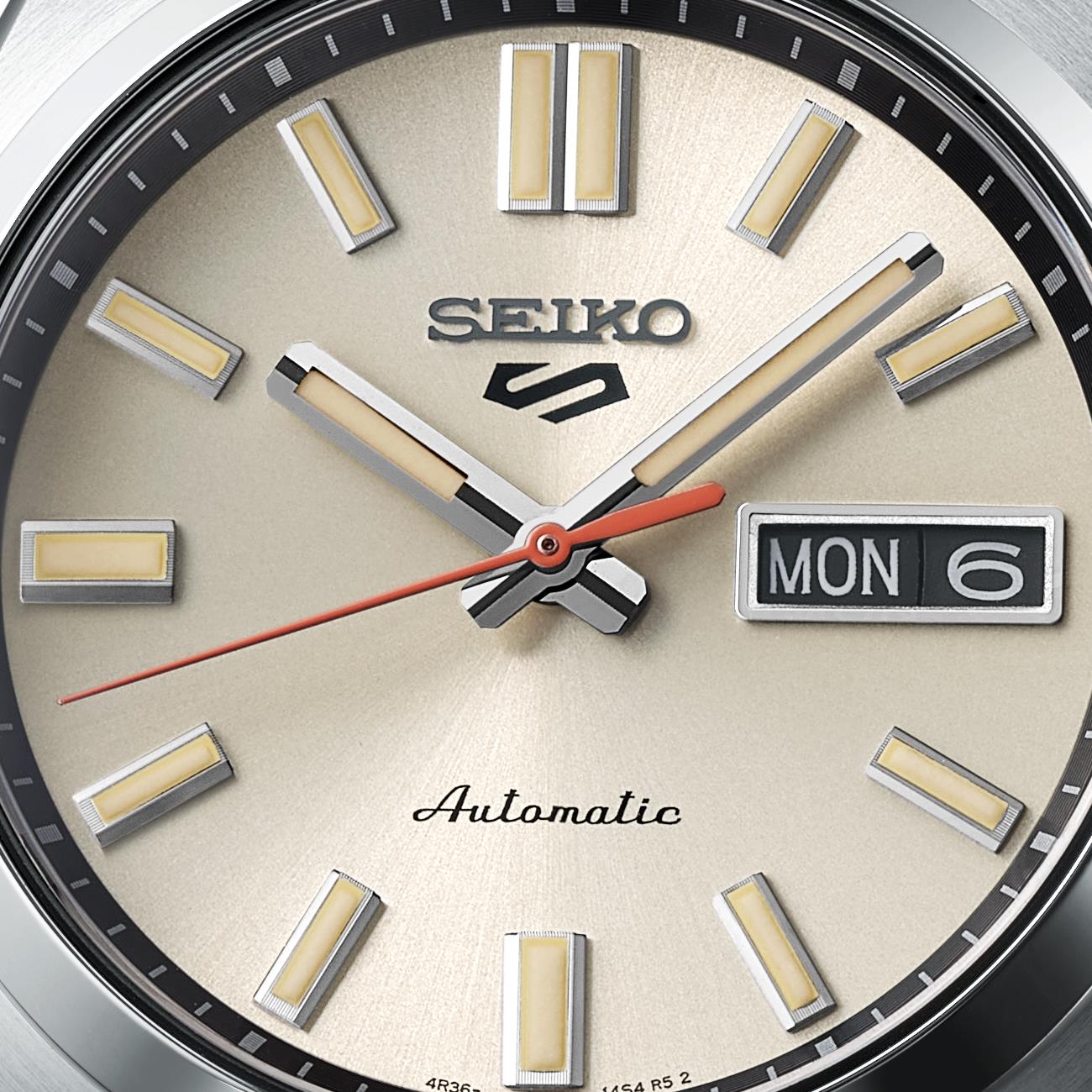 Seiko 5 Sports SNXS Classic ‘Beige Chinos’ Cream Dial Steel Bracelet Men's Watch SRPK91K1