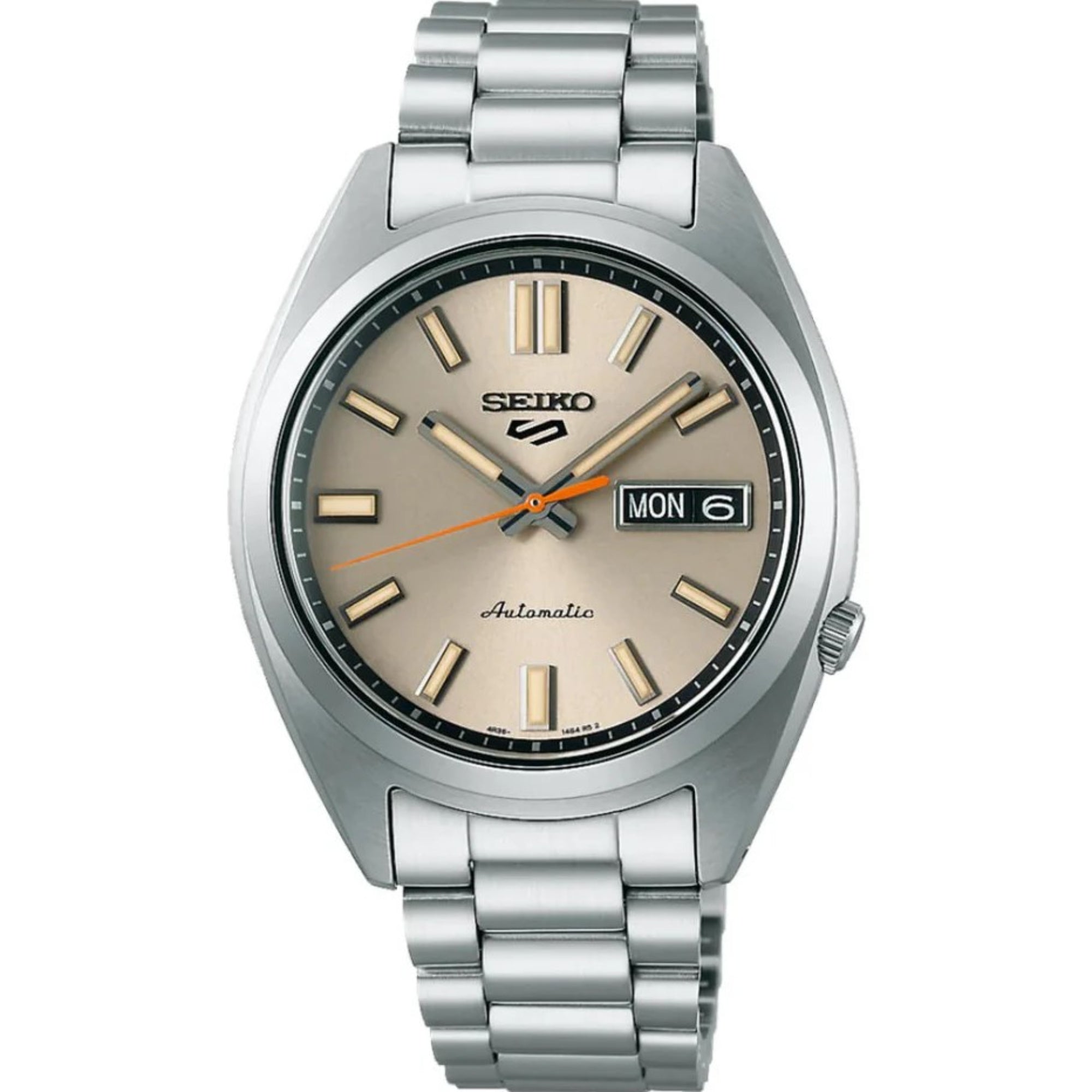 Seiko 5 Sports SNXS Classic ‘Beige Chinos’ Cream Dial Steel Bracelet Men's Watch SRPK91K1