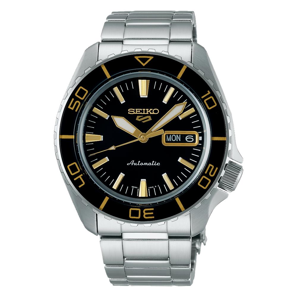 Seiko 5 Sports SKX Blacktone Redux Automatic Black Dial Stainless Steel Bracelet Men's Watch SRPK99K1