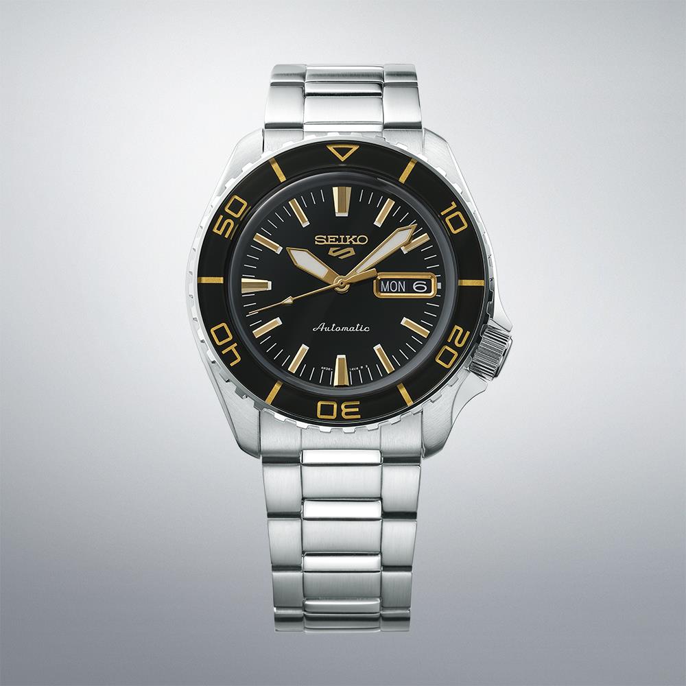 Seiko 5 Sports SKX Blacktone Redux Automatic Black Dial Stainless Steel Bracelet Men's Watch SRPK99K1