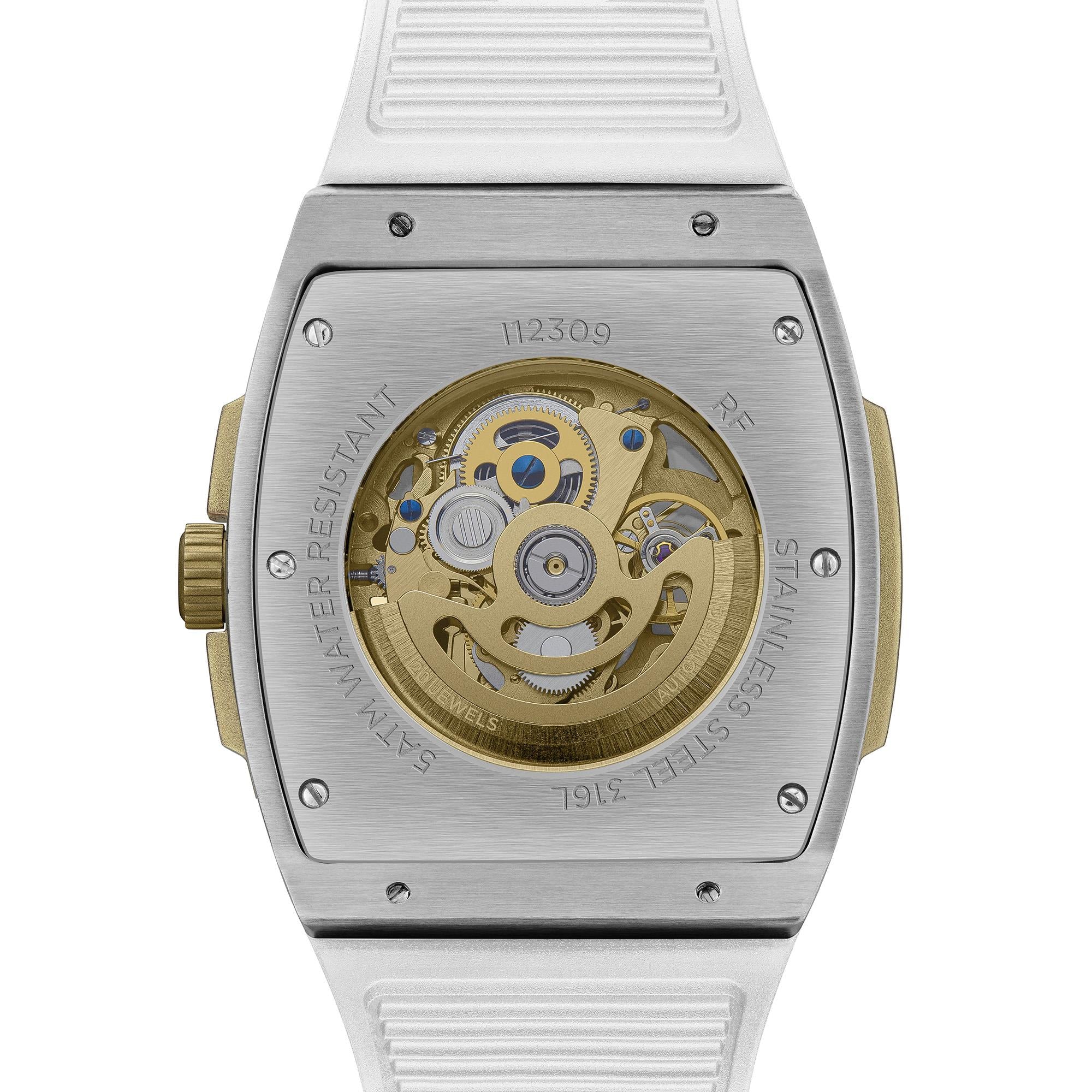 Ingersoll The Challenger Automatic White Dial White PU Strap Men's Watch I12309