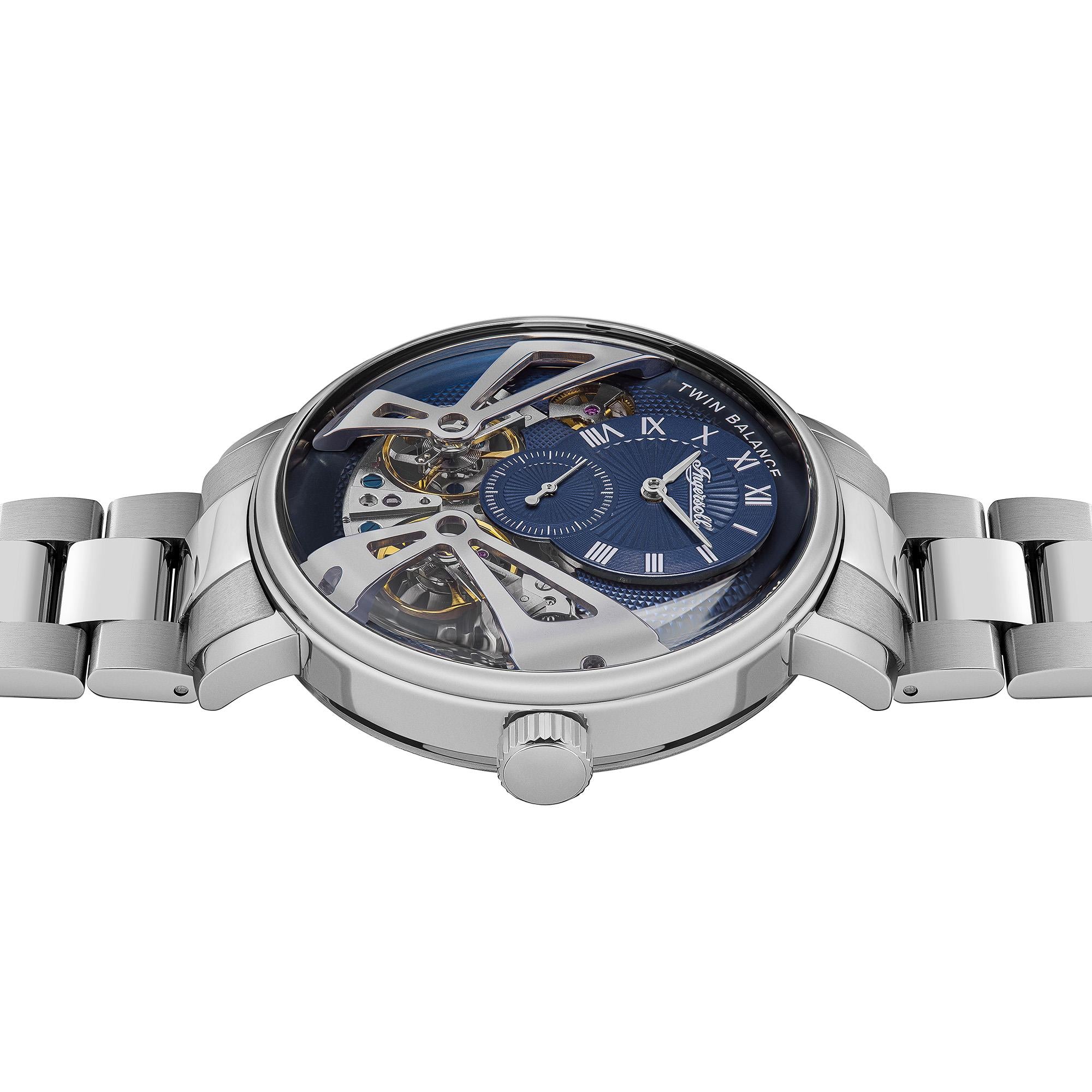 Ingersoll 1892 The Tennessee Automatic Men's Watch with Blue Dial and Stainless Steel Bracelet - I13104