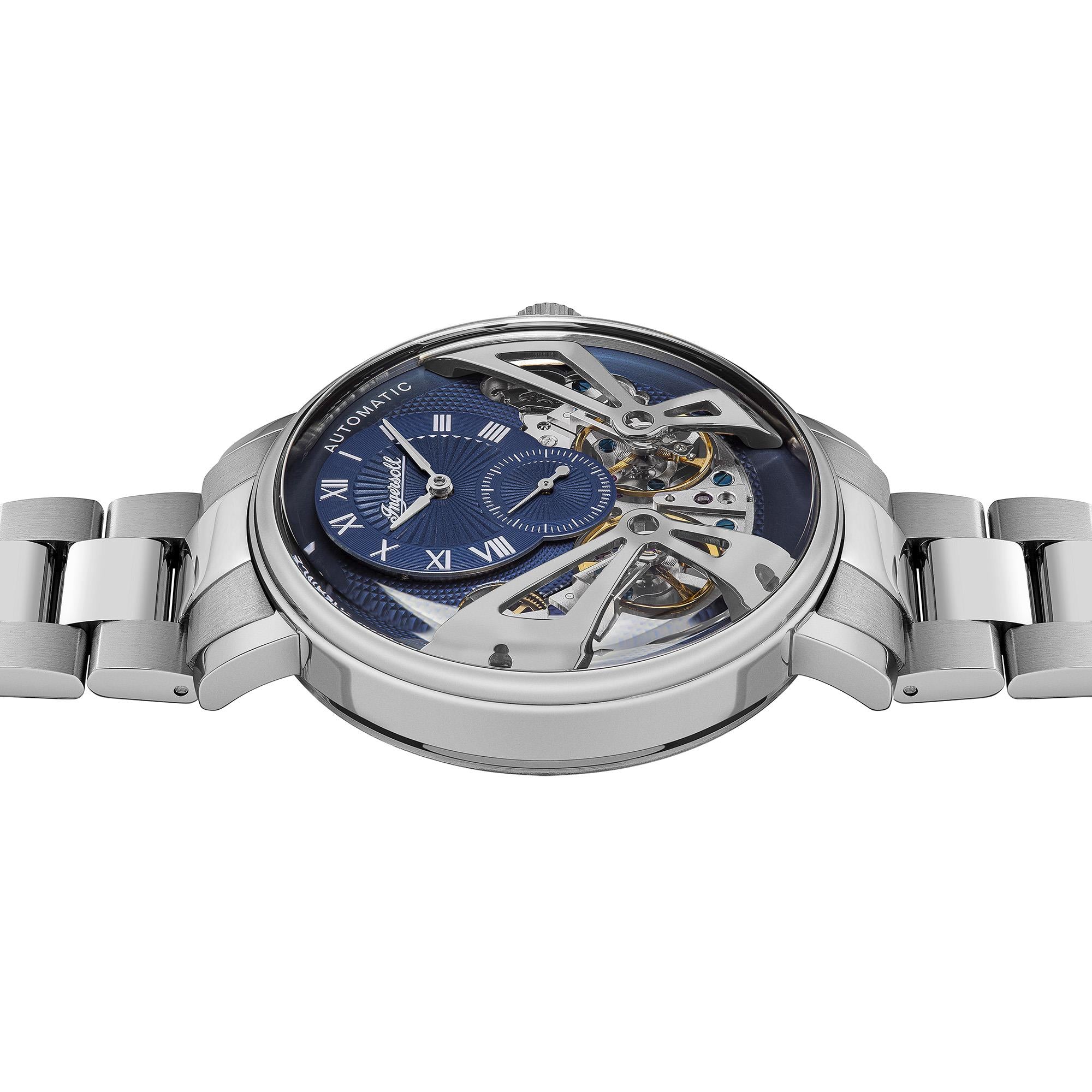 Ingersoll 1892 The Tennessee Automatic Men's Watch with Blue Dial and Stainless Steel Bracelet - I13104