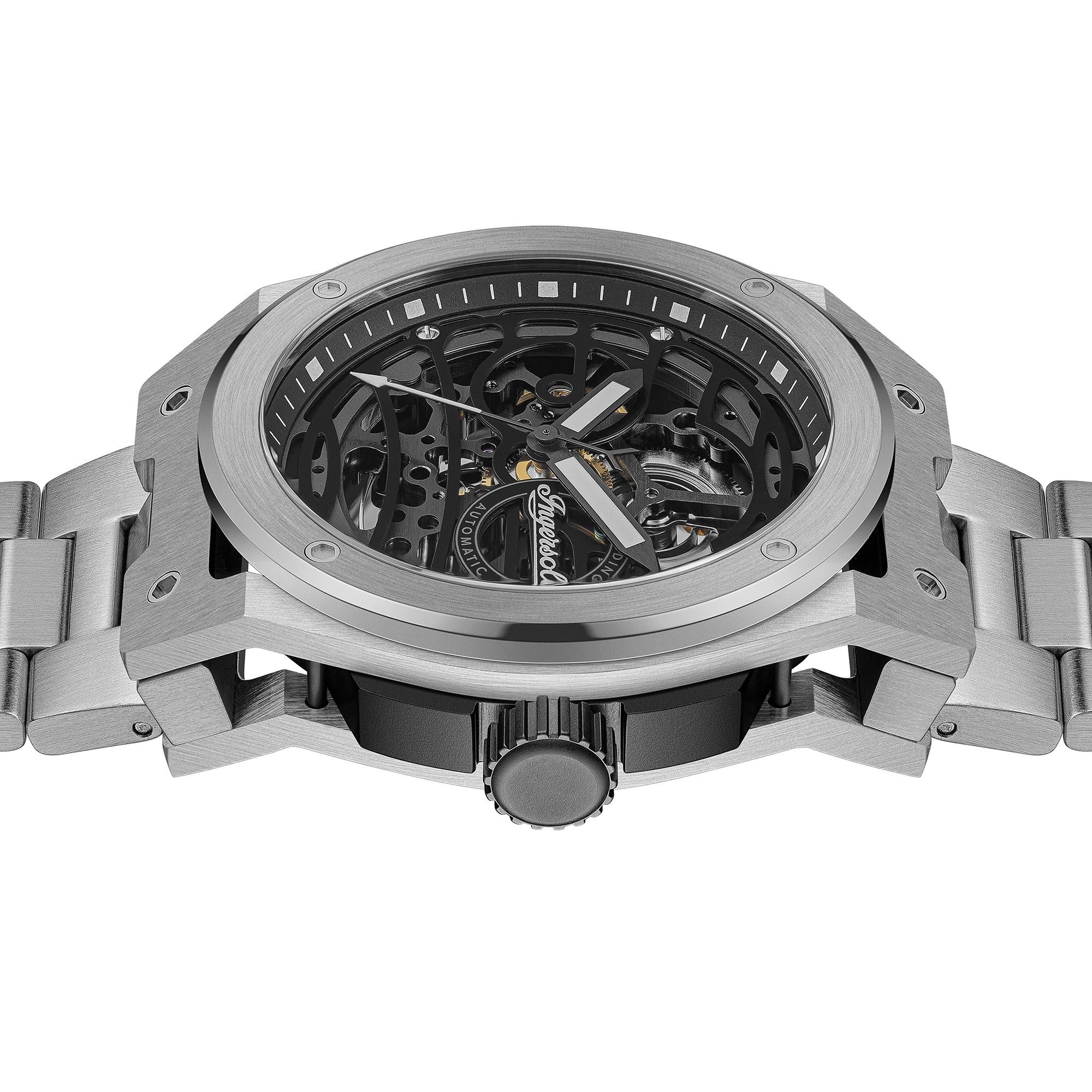 Ingersoll 1892 The Springfield Automatic Men's Watch with Black Dial and Stainless Steel Bracelet - I15203