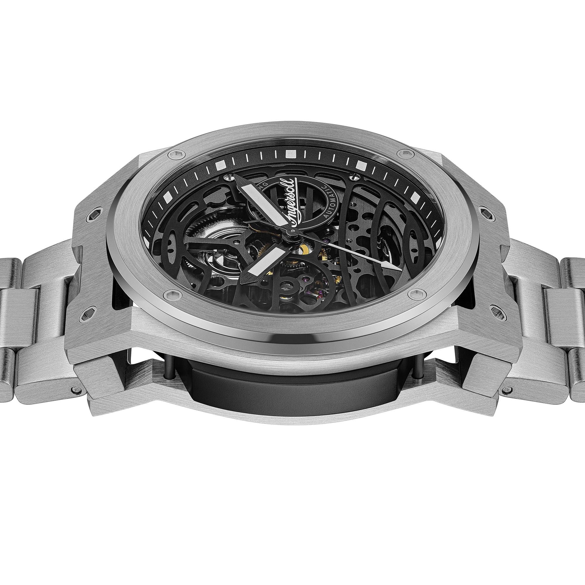 Ingersoll 1892 The Springfield Automatic Men's Watch with Black Dial and Stainless Steel Bracelet - I15203