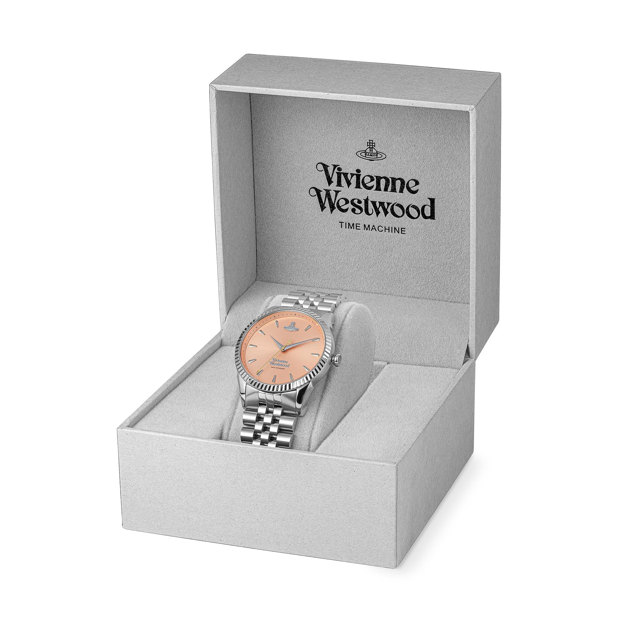 Vivienne Westwood Seymour Quartz Pink Dial Steel Strap Ladies Watch VV240PHSL