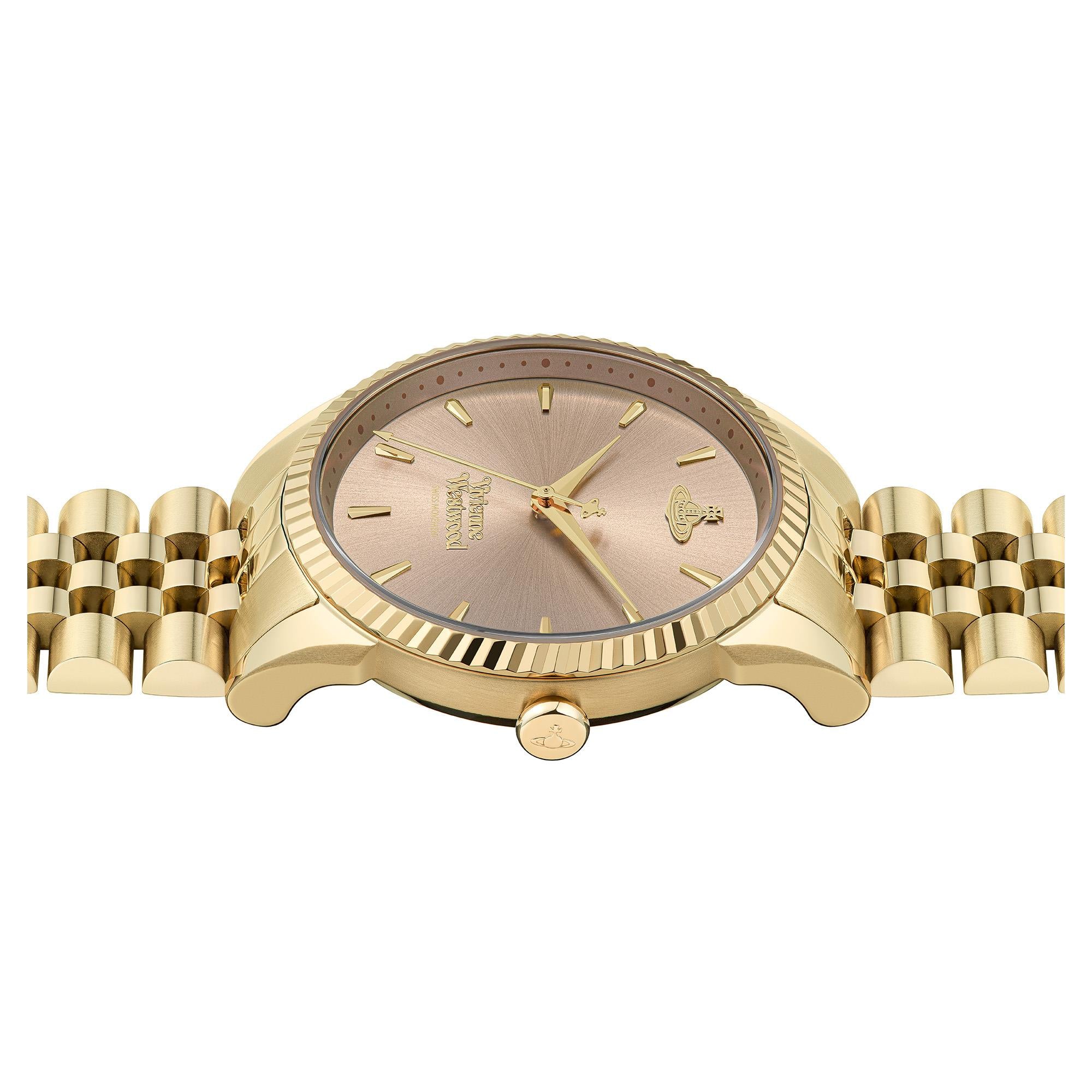 Vivienne Westwood Seymour Quartz Pink Dial Steel Strap Ladies Watch VV240PKGD