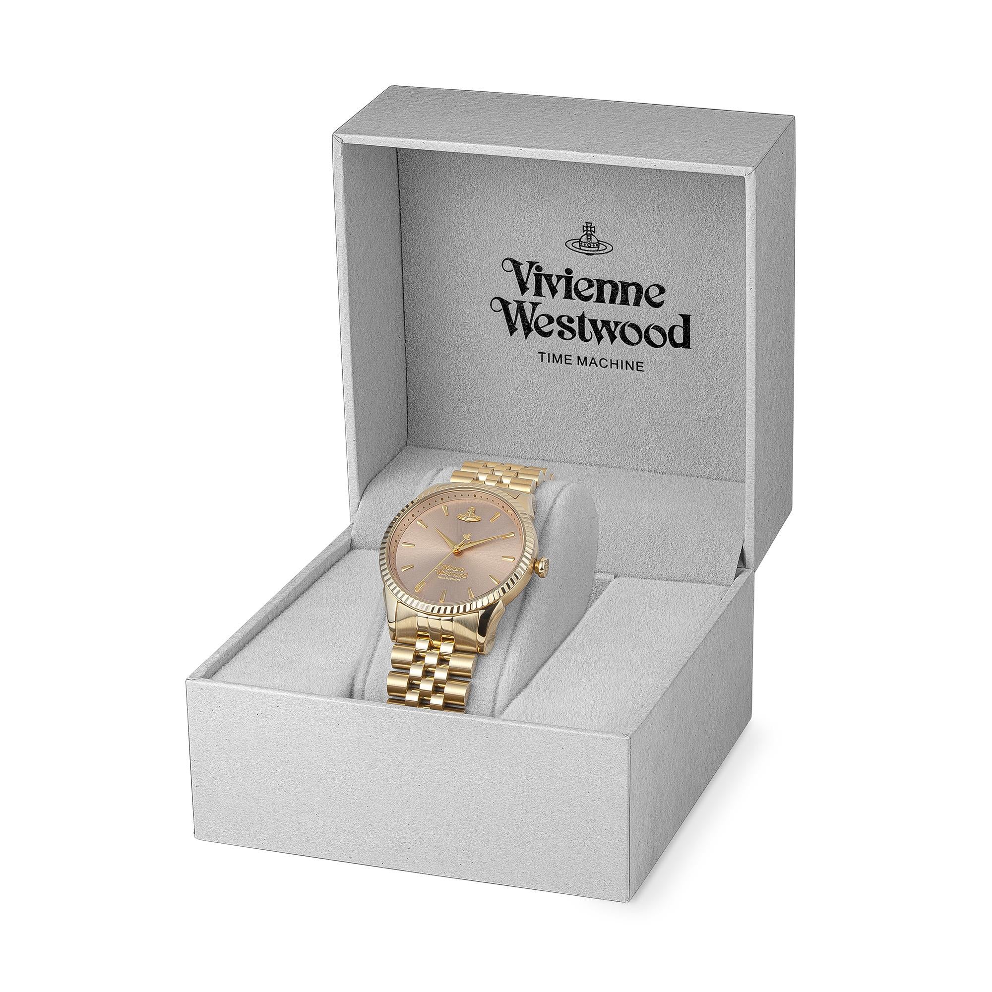 Vivienne Westwood Seymour Quartz Pink Dial Steel Strap Ladies Watch VV240PKGD