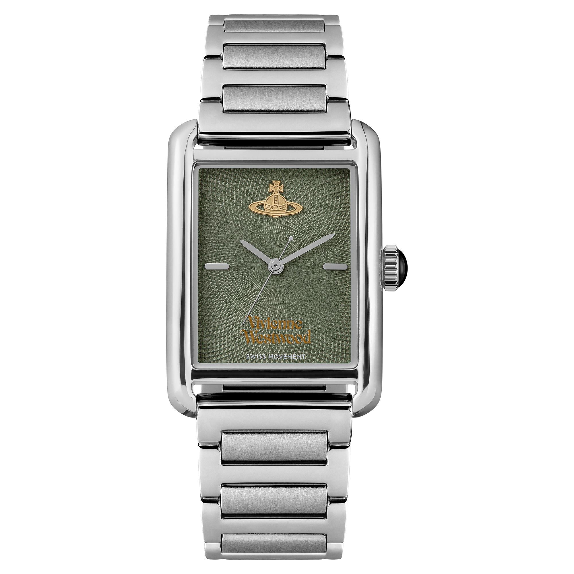 Vivienne Westwood Shacklewell Quartz Green Dial Stainless Steel Strap Women's Watch VV297GRSL