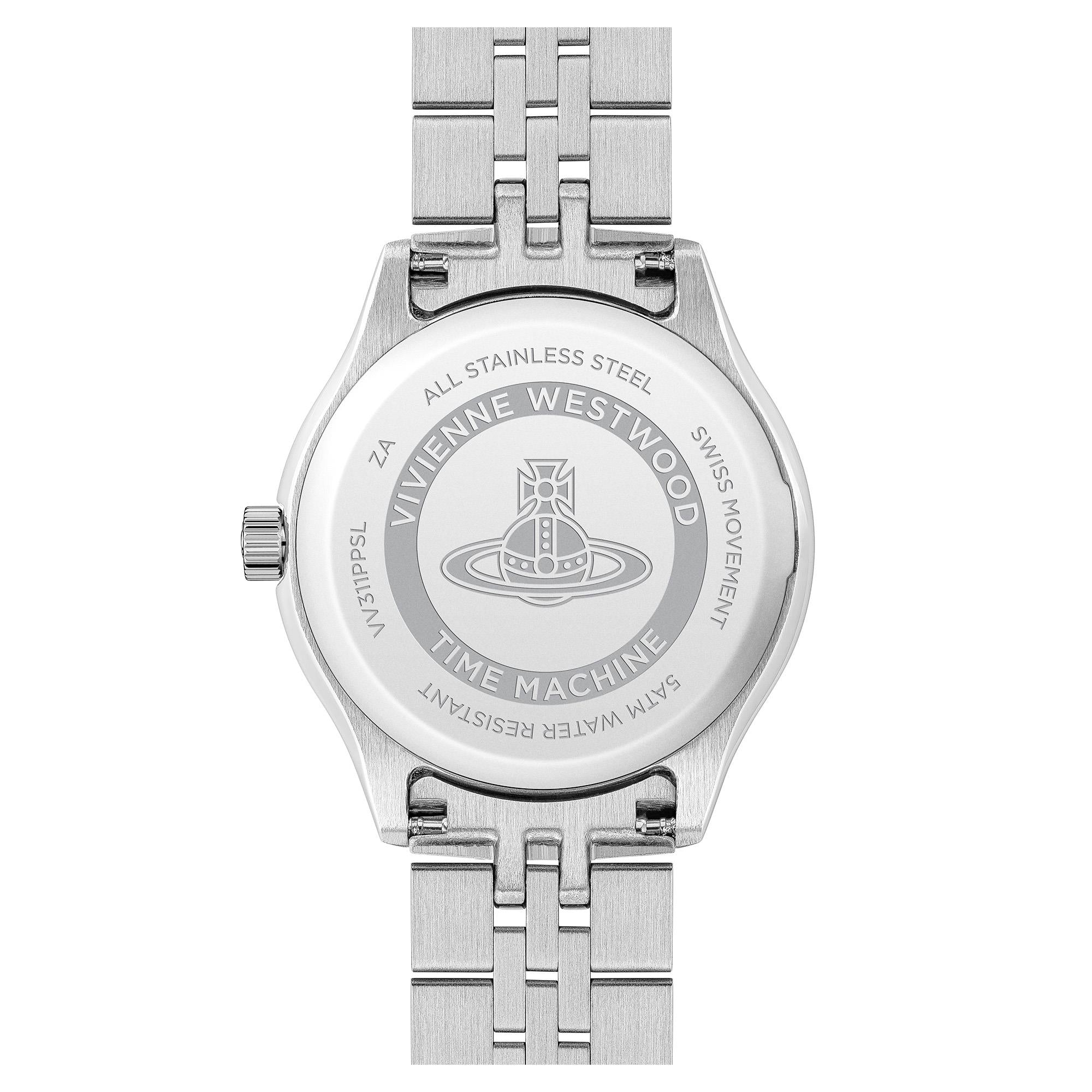 Vivienne Westwood Little Camberwell Quartz Purple Dial Steel Strap Women's Watch VV311PPSL