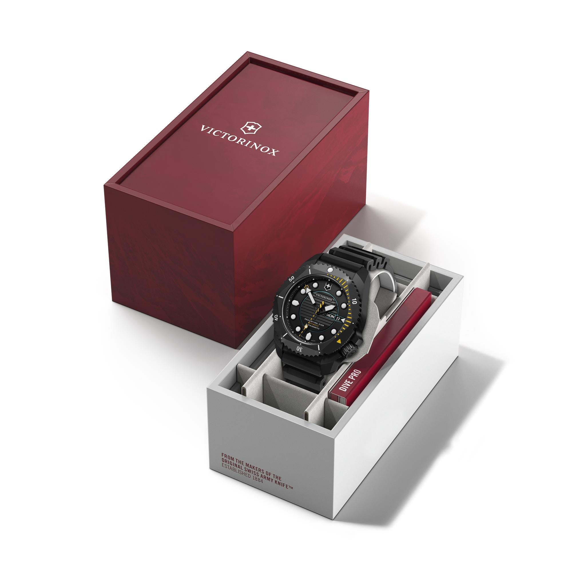 Victorinox Dive Pro Automatic Black Dial Rubber Strap Men’s Watch 241997