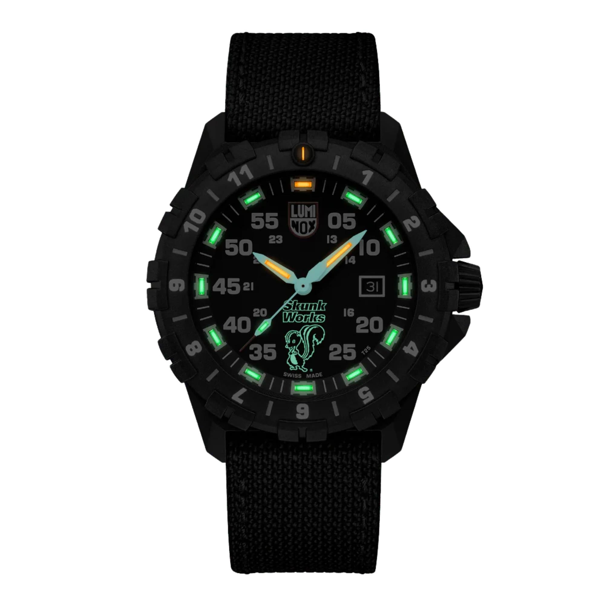 Luminox F-117 Nighthawk x Skunk Works 44mm Quartz Black Dial Black Rubber Strap Men's Watch XA.6442.H.SET