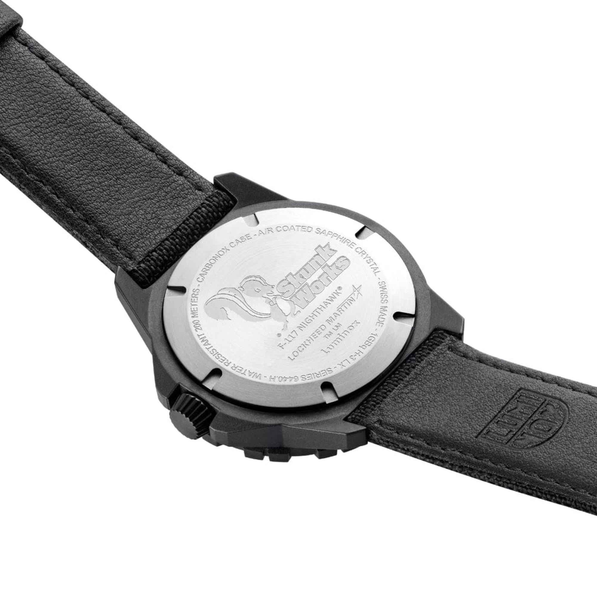 Luminox F-117 Nighthawk x Skunk Works 44mm Quartz Black Dial Black Rubber Strap Men's Watch XA.6442.H.SET