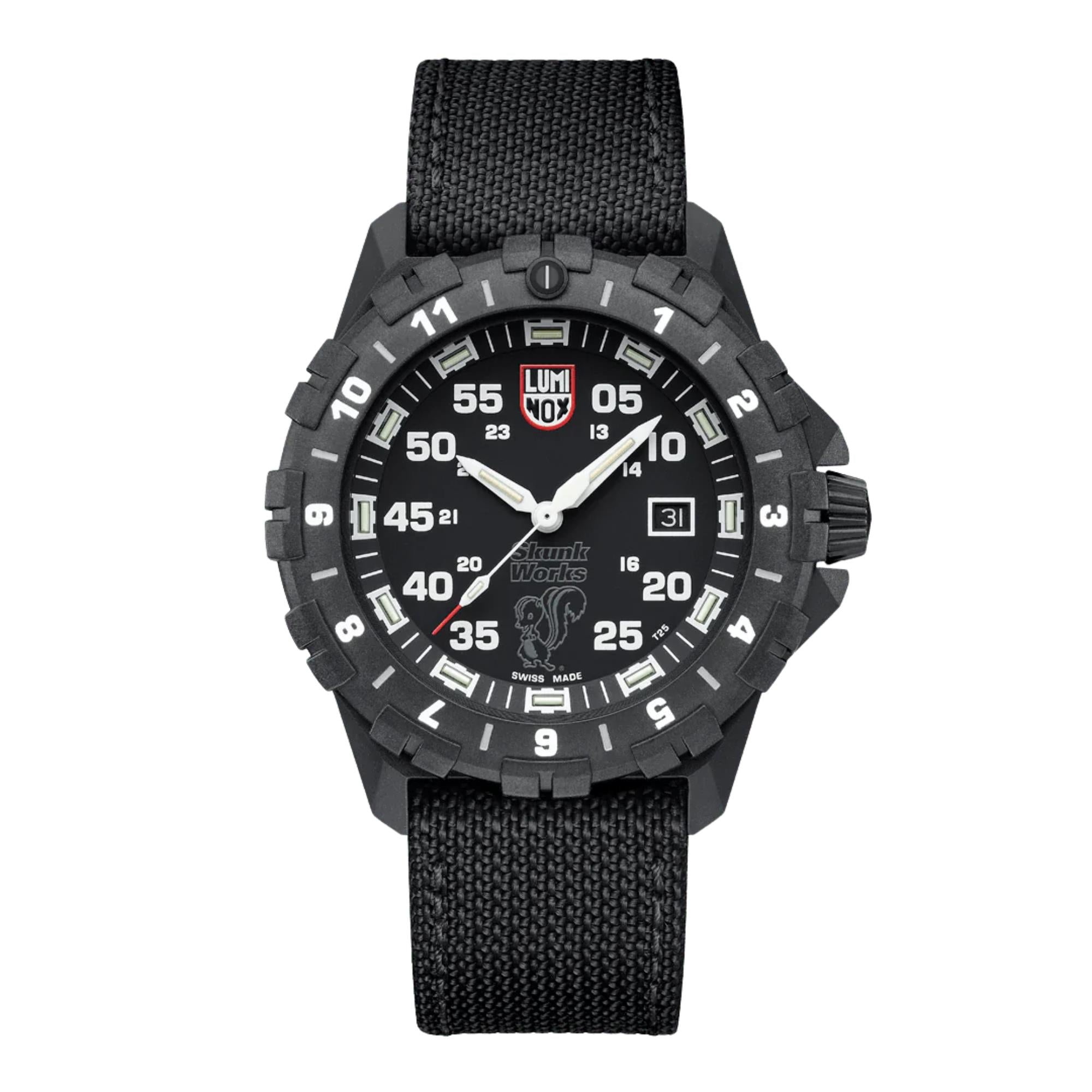 Luminox F-117 Nighthawk x Skunk Works 44mm Quartz Black Dial Black Rubber Strap Men's Watch XA.6442.H.SET