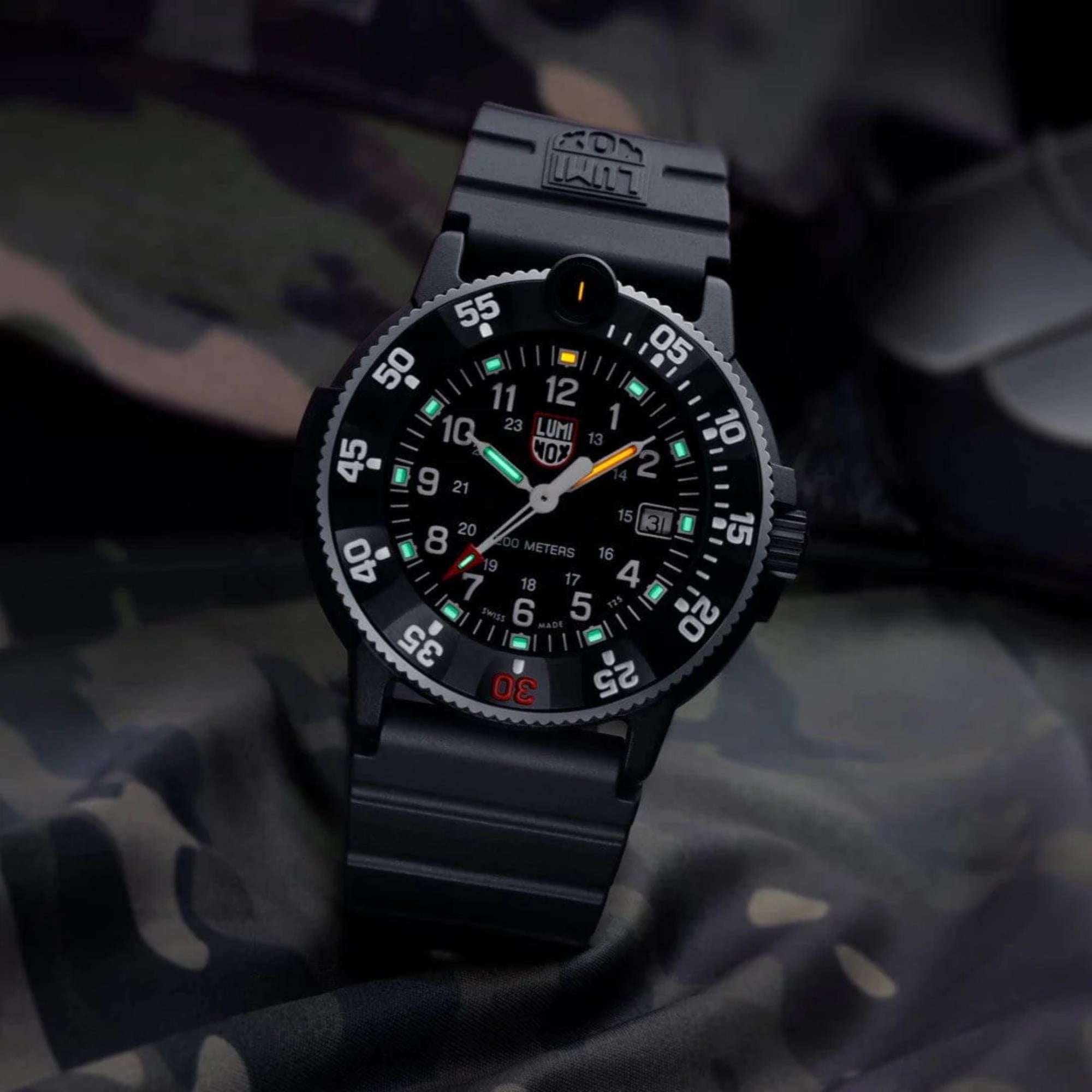 Luminox Navy SEAL Original Black Dial Rubber Strap Men's Watch XS.3001.H.SET