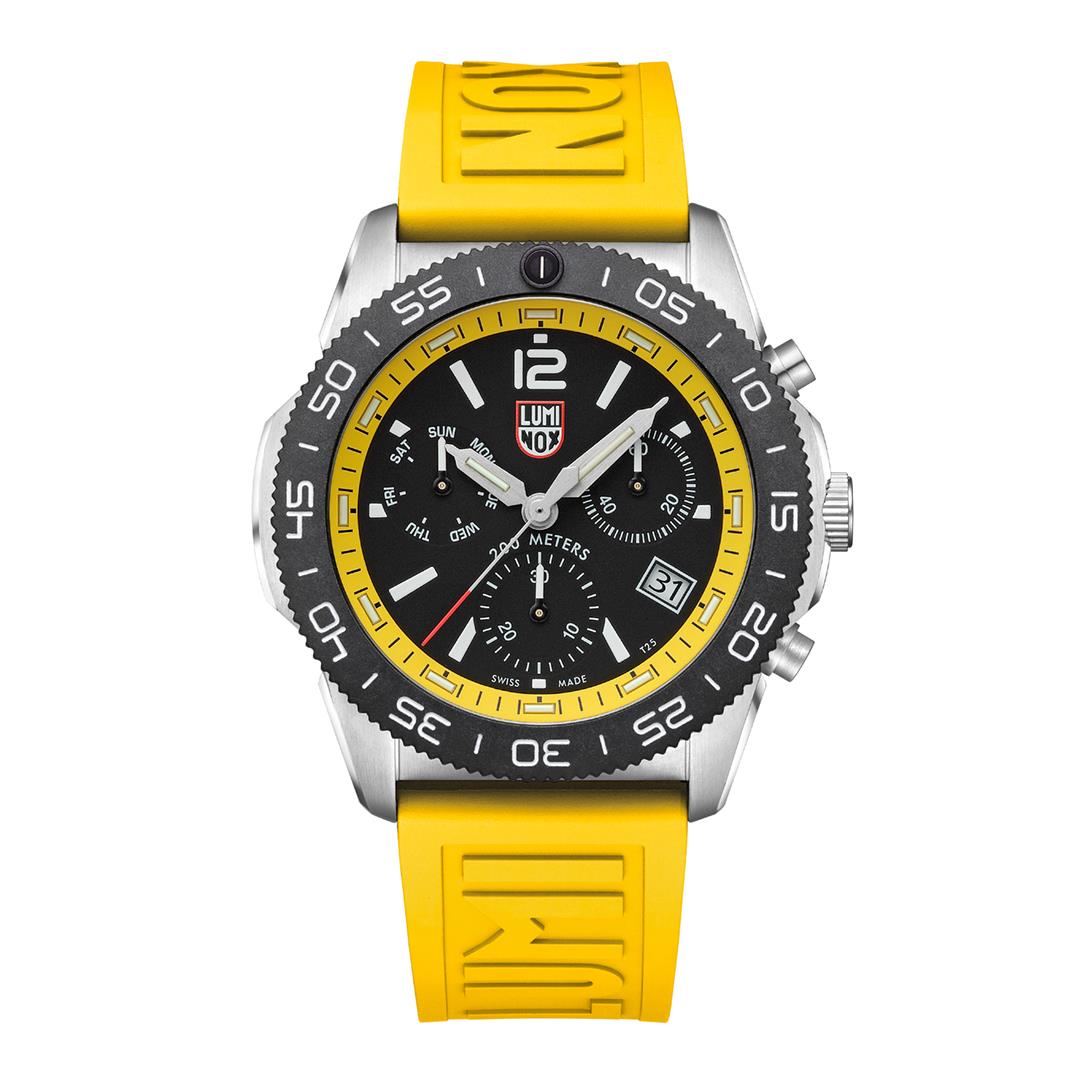 Luminox Pacific Diver Chronograph Black Dial Yellow Strap Men’s Watch XS.3145