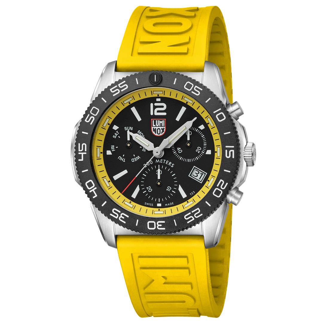 Luminox Pacific Diver Chronograph Black Dial Yellow Strap Men’s Watch XS.3145