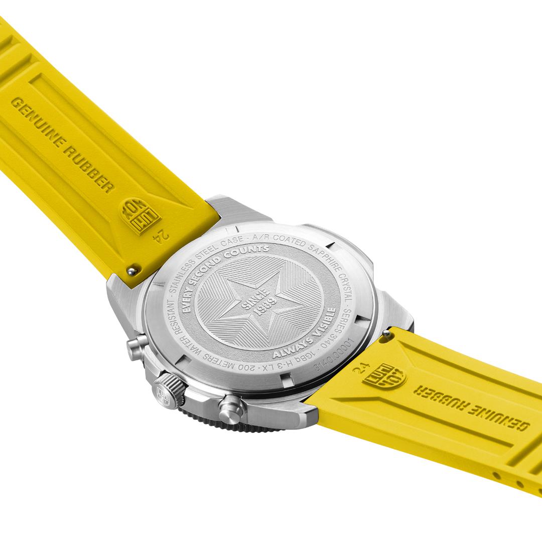 Luminox Pacific Diver Chronograph Black Dial Yellow Strap Men’s Watch XS.3145