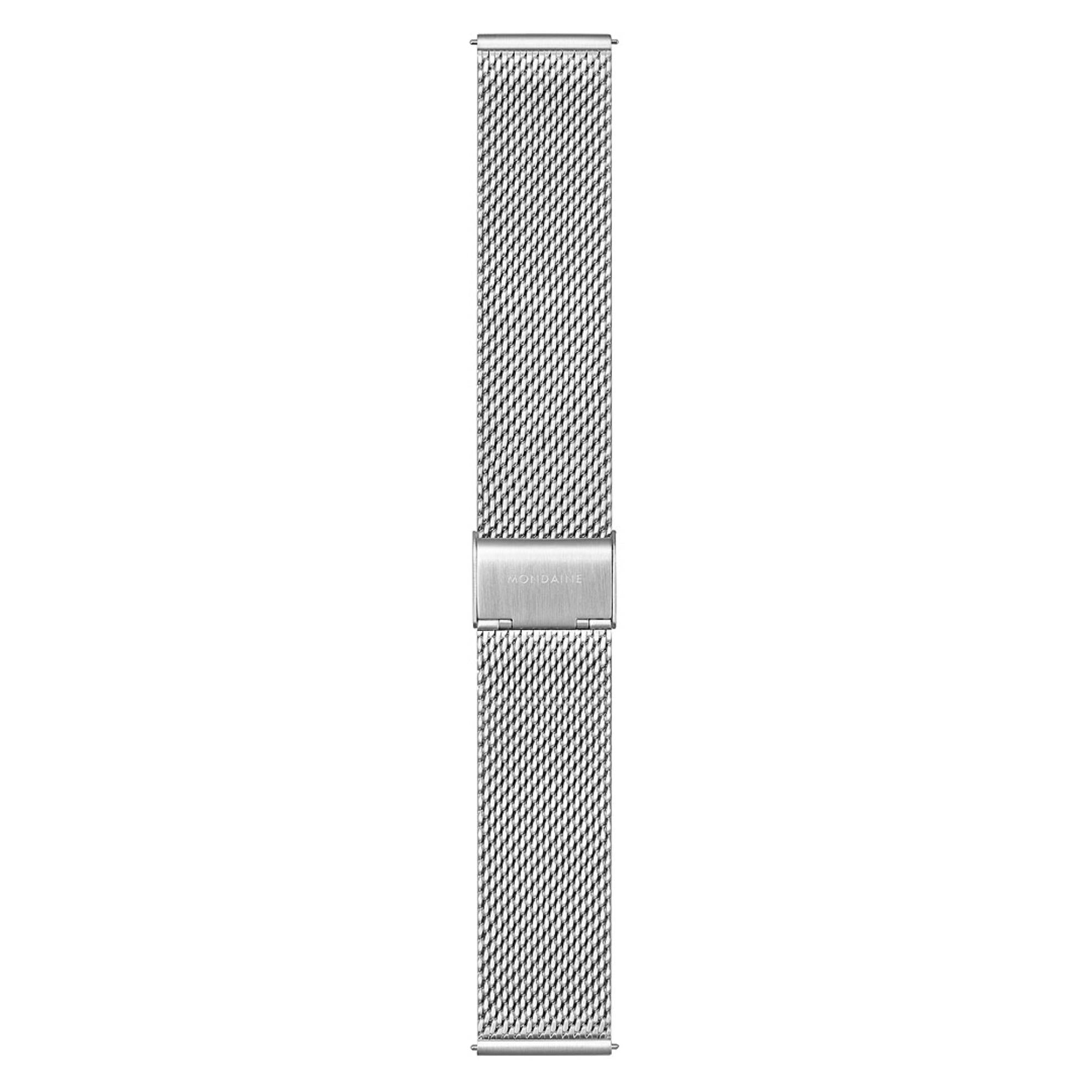 Mondaine evo2 White Dial Stainless Steel Mesh Bracelet Unisex Watch MSE.43110.SJ