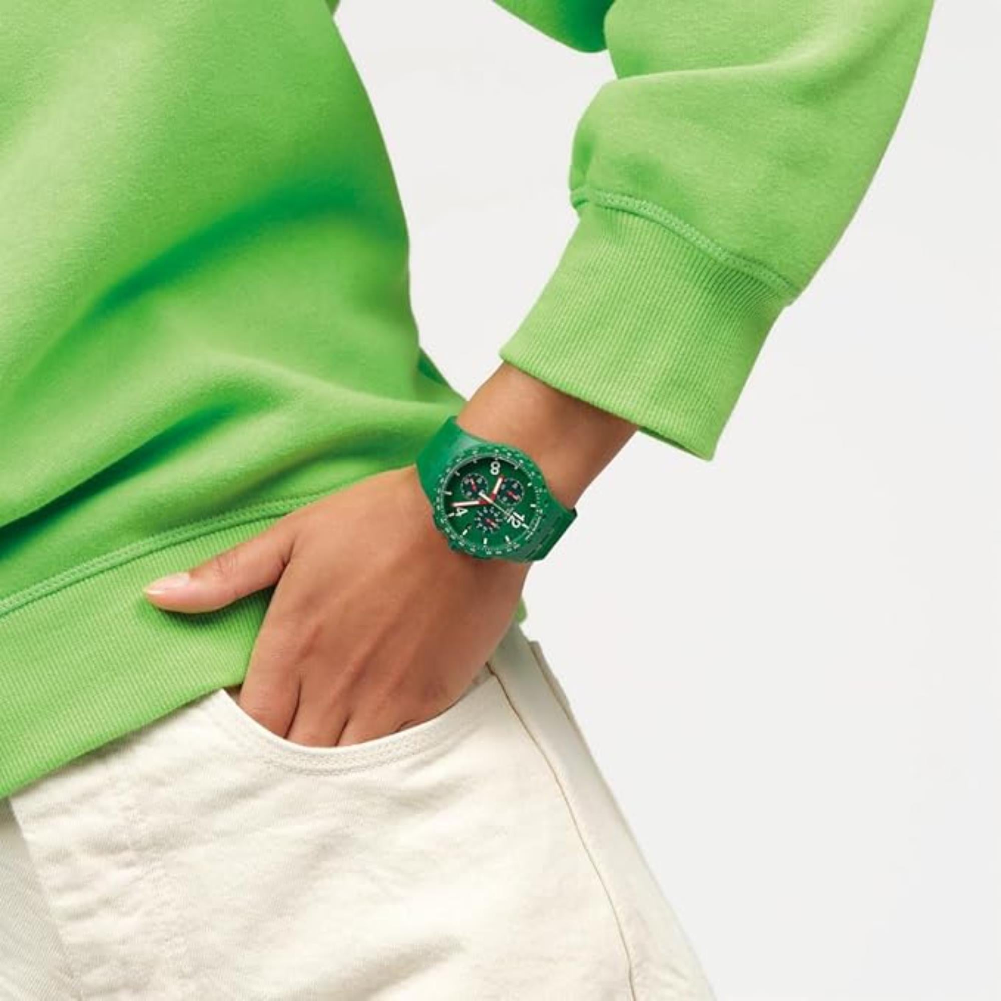 Swatch Primarily Green Chronograph Men’s Watch SUSG407